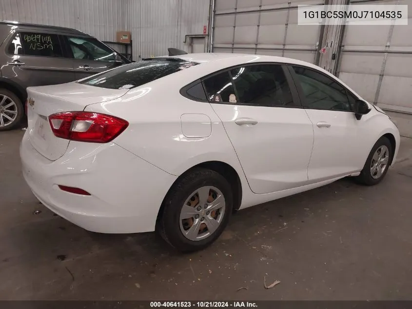 2018 Chevrolet Cruze Ls VIN: 1G1BC5SM0J7104535 Lot: 40641523