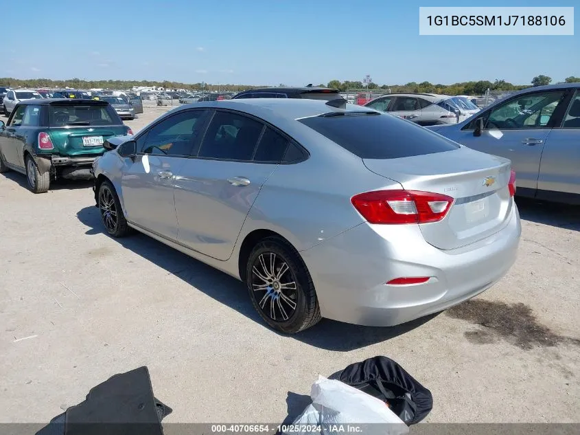 2018 Chevrolet Cruze Ls Auto VIN: 1G1BC5SM1J7188106 Lot: 40706654