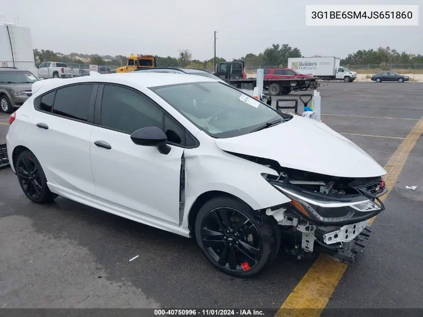 2018 Chevrolet Cruze Lt Auto VIN: 3G1BE6SM4JS651860 Lot: 40750996