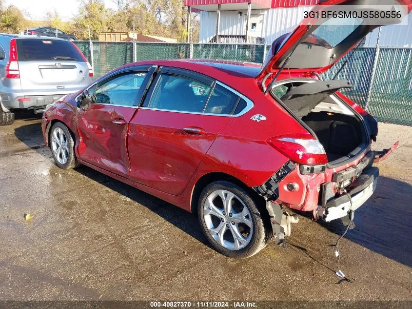 2018 Chevrolet Cruze Premier VIN: 3G1BF6SM0JS580556 Lot: 40827370