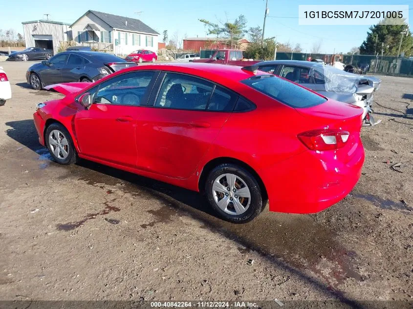 2018 Chevrolet Cruze Ls Auto VIN: 1G1BC5SM7J7201005 Lot: 40842264