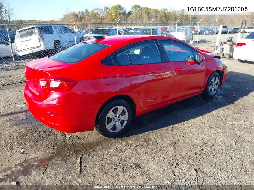 2018 Chevrolet Cruze Ls Auto VIN: 1G1BC5SM7J7201005 Lot: 40842264