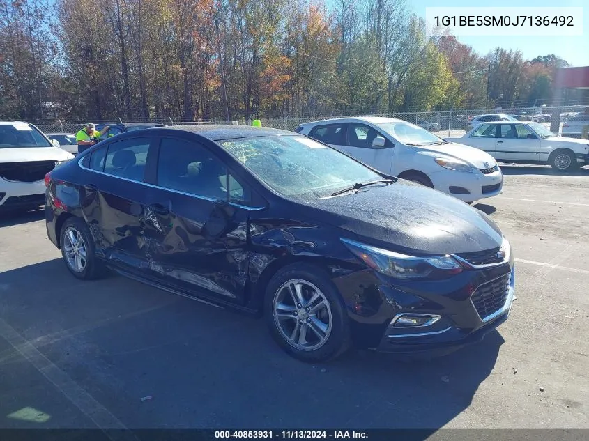 1G1BE5SM0J7136492 2018 Chevrolet Cruze Lt Auto