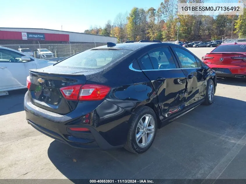 1G1BE5SM0J7136492 2018 Chevrolet Cruze Lt Auto