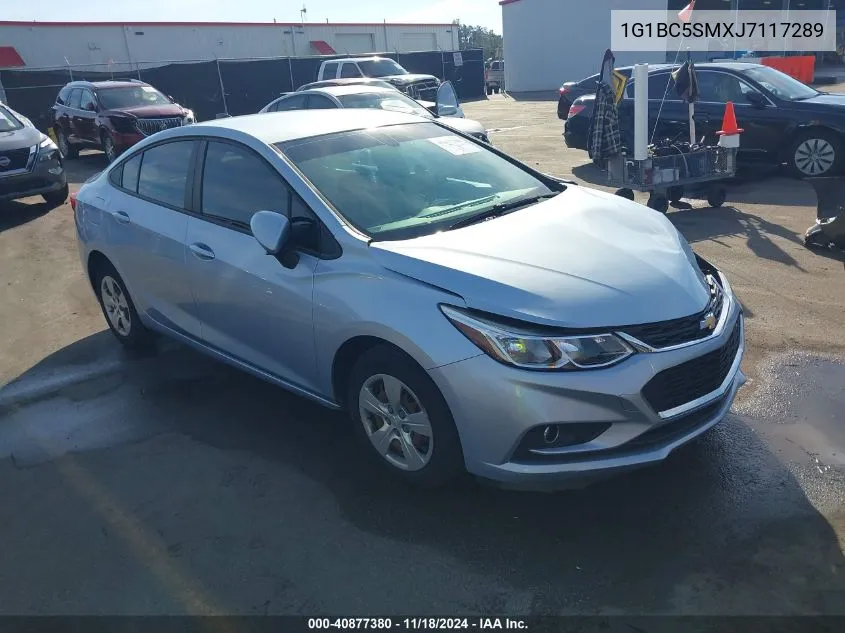 2018 Chevrolet Cruze Ls Auto VIN: 1G1BC5SMXJ7117289 Lot: 40877380