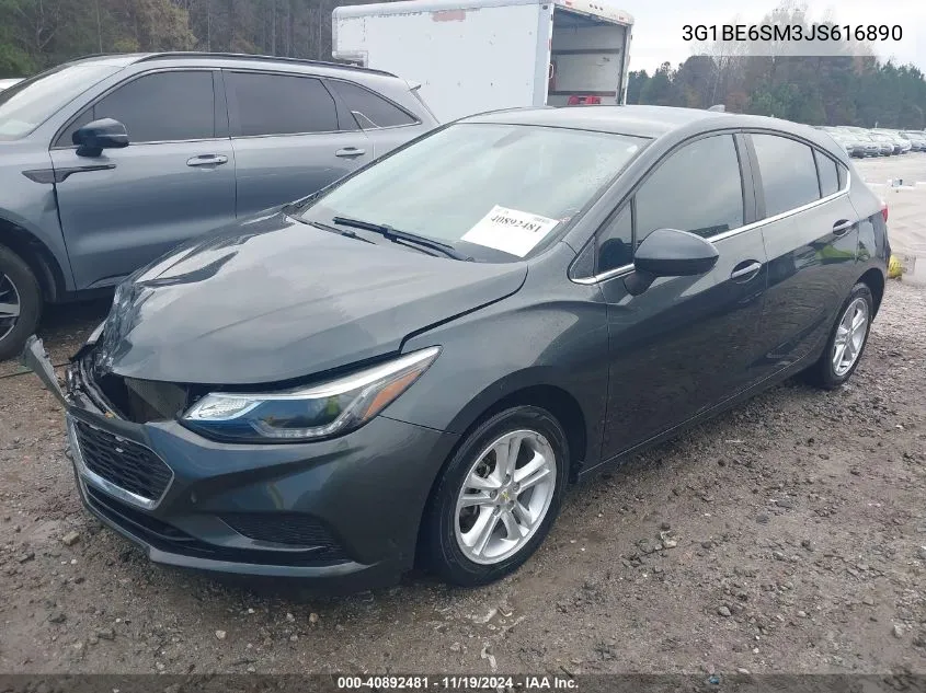 2018 Chevrolet Cruze Lt Auto VIN: 3G1BE6SM3JS616890 Lot: 40892481