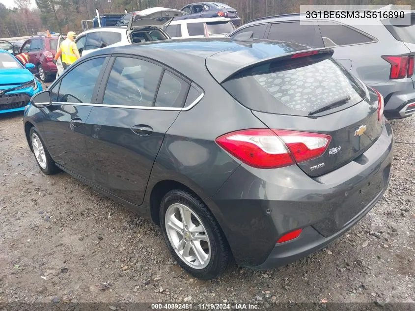 2018 Chevrolet Cruze Lt Auto VIN: 3G1BE6SM3JS616890 Lot: 40892481