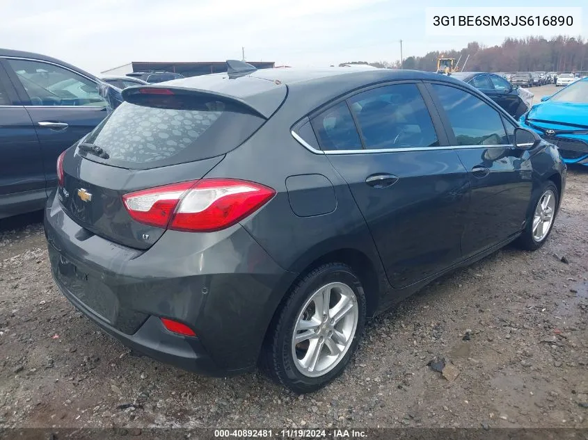 2018 Chevrolet Cruze Lt Auto VIN: 3G1BE6SM3JS616890 Lot: 40892481