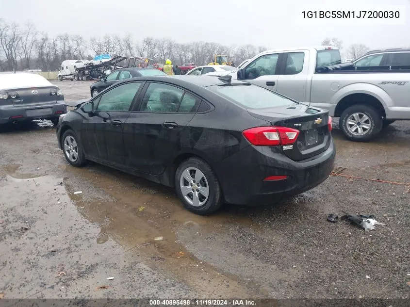 2018 Chevrolet Cruze Ls Auto VIN: 1G1BC5SM1J7200030 Lot: 40895498