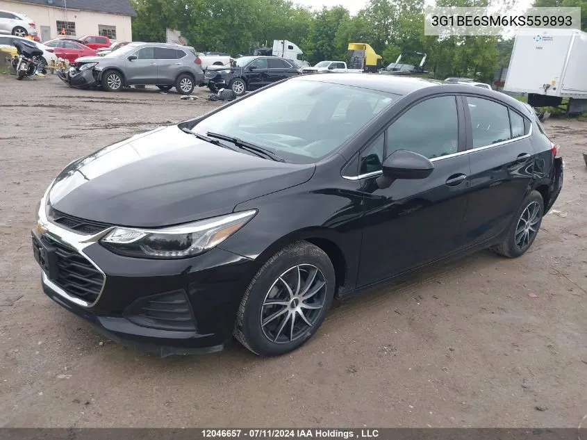 3G1BE6SM6KS559893 2019 Chevrolet Cruze Lt