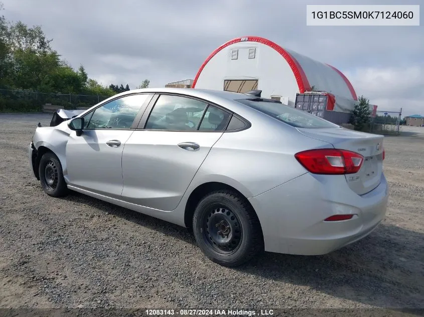 2019 Chevrolet Cruze VIN: 1G1BC5SM0K7124060 Lot: 12083143