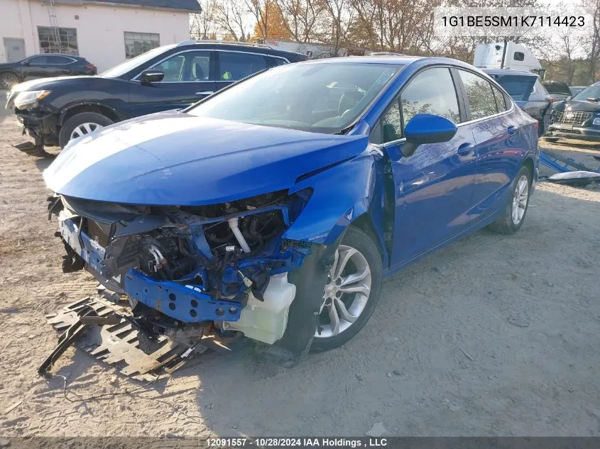 2019 Chevrolet Cruze VIN: 1G1BE5SM1K7114423 Lot: 12091557