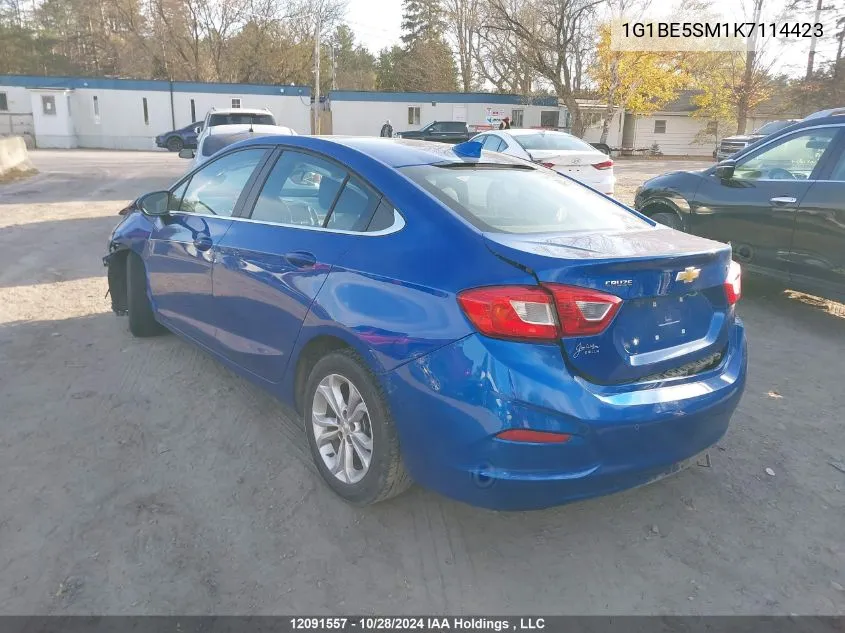 2019 Chevrolet Cruze VIN: 1G1BE5SM1K7114423 Lot: 12091557