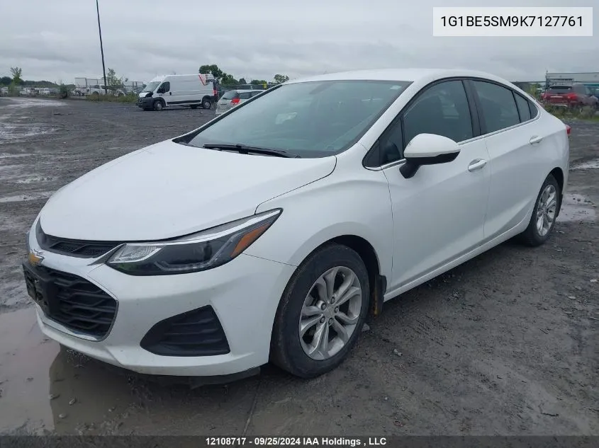 2019 Chevrolet Cruze Lt VIN: 1G1BE5SM9K7127761 Lot: 12108717