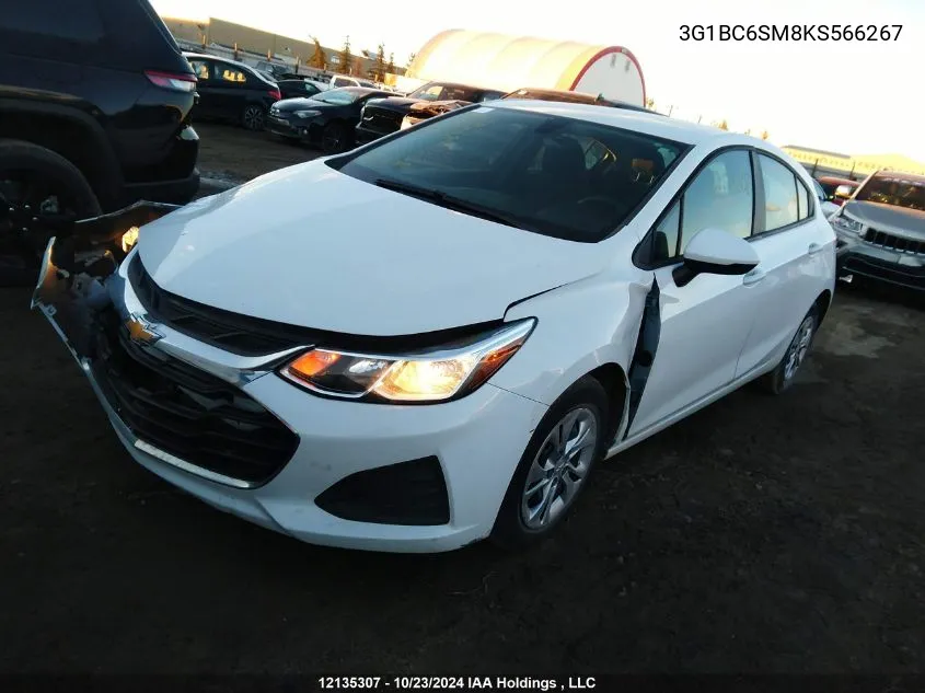 2019 Chevrolet Cruze VIN: 3G1BC6SM8KS566267 Lot: 12135307