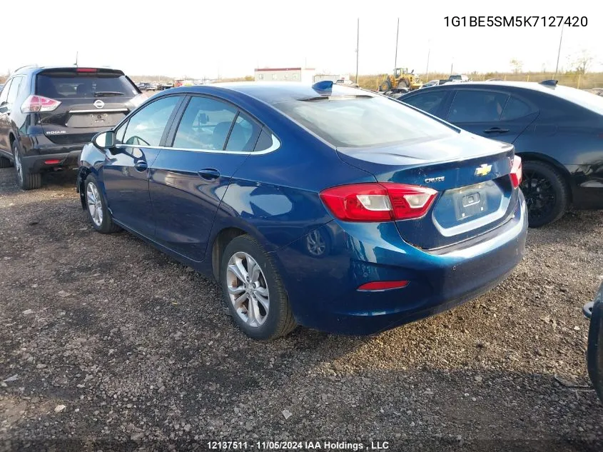 2019 Chevrolet Cruze VIN: 1G1BE5SM5K7127420 Lot: 12137511