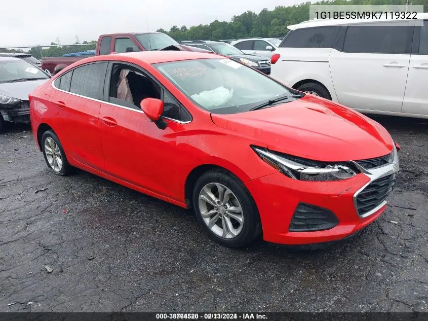 2019 Chevrolet Cruze Lt VIN: 1G1BE5SM9K7119322 Lot: 38764520