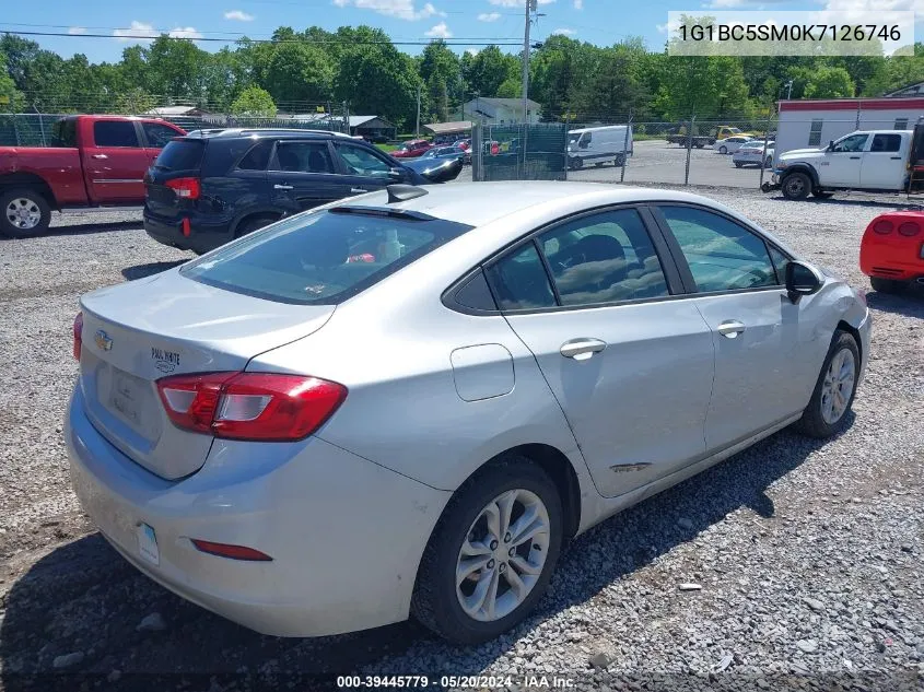 2019 Chevrolet Cruze Ls VIN: 1G1BC5SM0K7126746 Lot: 39445779