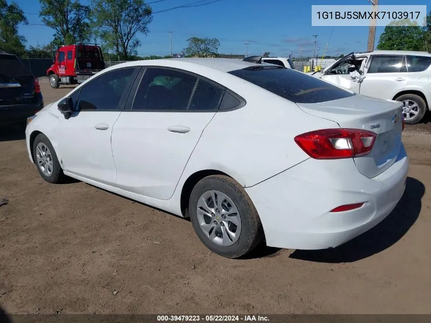 1G1BJ5SMXK7103917 2019 Chevrolet Cruze Cvt (Fleet Orders Only)