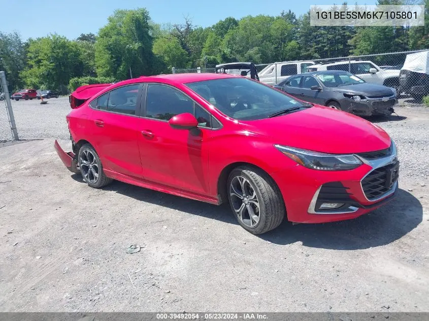 2019 Chevrolet Cruze Lt VIN: 1G1BE5SM6K7105801 Lot: 39492054