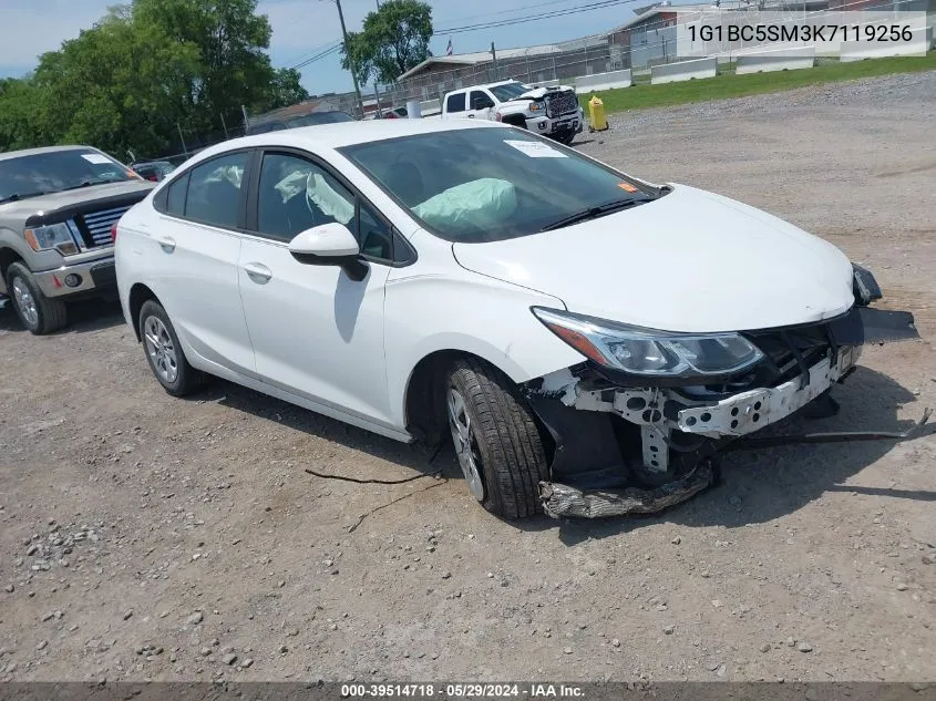 2019 Chevrolet Cruze Ls VIN: 1G1BC5SM3K7119256 Lot: 39514718