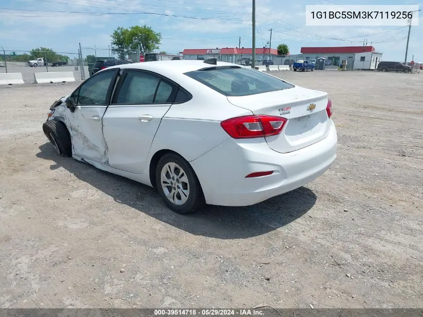 2019 Chevrolet Cruze Ls VIN: 1G1BC5SM3K7119256 Lot: 39514718