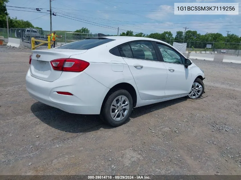 2019 Chevrolet Cruze Ls VIN: 1G1BC5SM3K7119256 Lot: 39514718