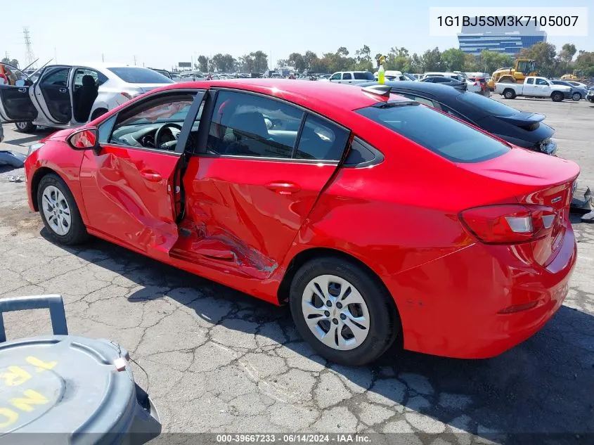 2019 Chevrolet Cruze Cvt (Fleet Orders Only) VIN: 1G1BJ5SM3K7105007 Lot: 39667233