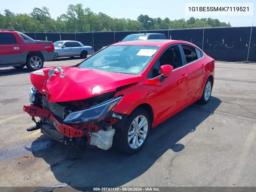 2019 Chevrolet Cruze Lt VIN: 1G1BE5SM4K7119521 Lot: 39741110