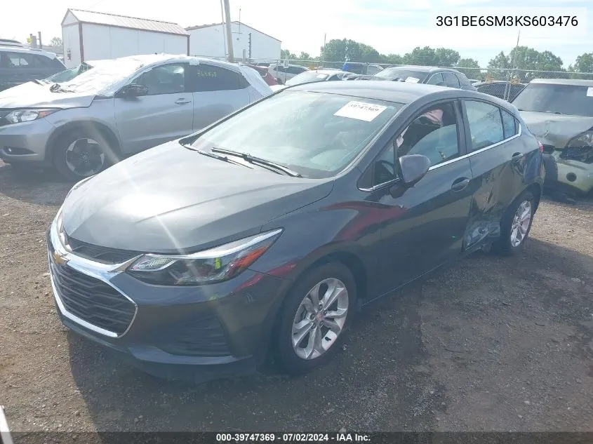 3G1BE6SM3KS603476 2019 Chevrolet Cruze Lt