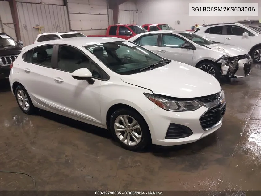 2019 Chevrolet Cruze Ls VIN: 3G1BC6SM2KS603006 Lot: 39798035