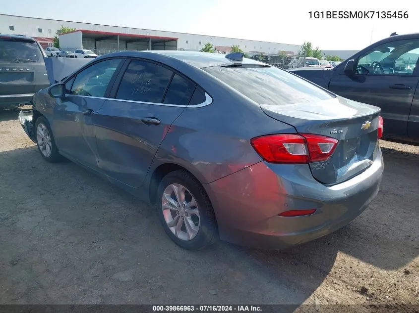 2019 Chevrolet Cruze Lt VIN: 1G1BE5SM0K7135456 Lot: 39866963