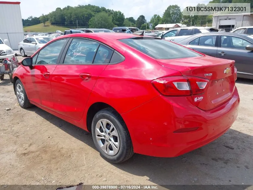 2019 Chevrolet Cruze Ls VIN: 1G1BC5SM3K7132301 Lot: 39878900