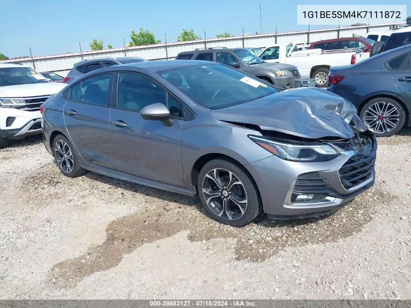 2019 Chevrolet Cruze Lt VIN: 1G1BE5SM4K7111872 Lot: 39883127