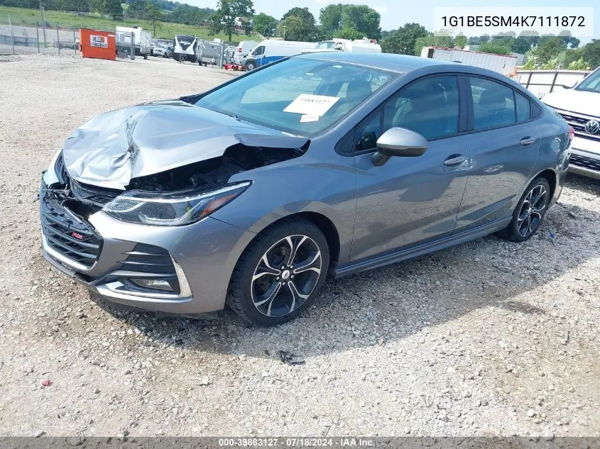 2019 Chevrolet Cruze Lt VIN: 1G1BE5SM4K7111872 Lot: 39883127