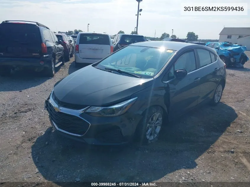 2019 Chevrolet Cruze Lt VIN: 3G1BE6SM2KS599436 Lot: 39988245