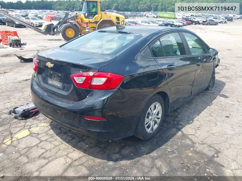 1G1BC5SMXK7119447 2019 Chevrolet Cruze Ls