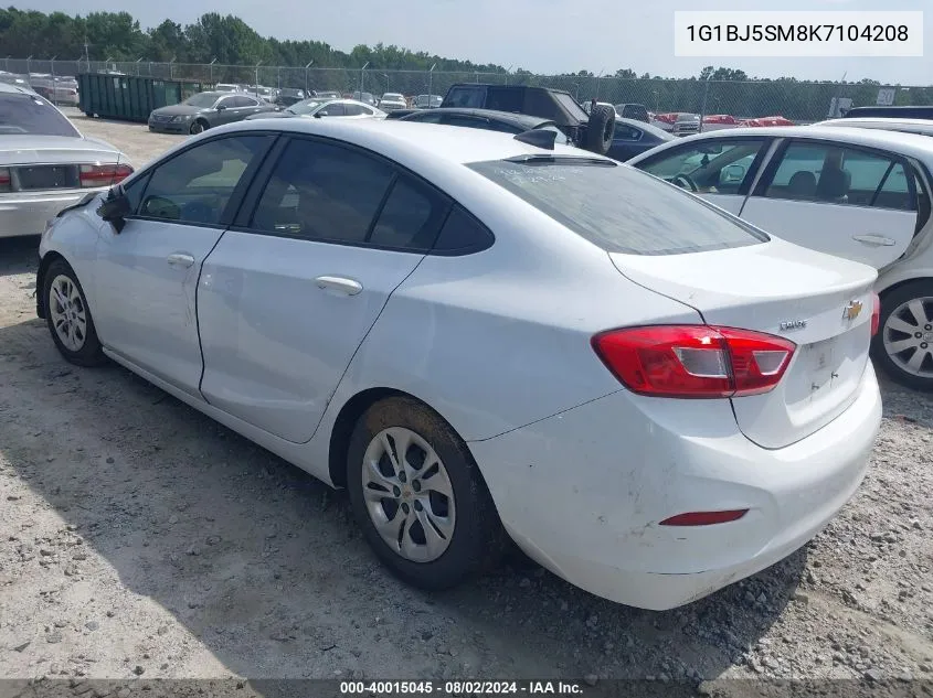 2019 Chevrolet Cruze Cvt (Fleet Orders Only) VIN: 1G1BJ5SM8K7104208 Lot: 40015045