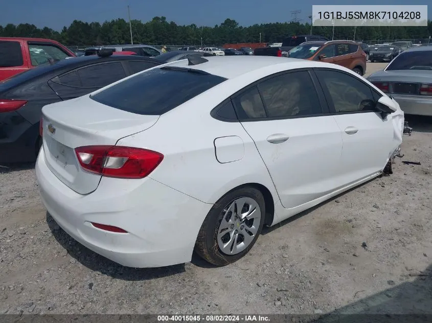 2019 Chevrolet Cruze Cvt (Fleet Orders Only) VIN: 1G1BJ5SM8K7104208 Lot: 40015045