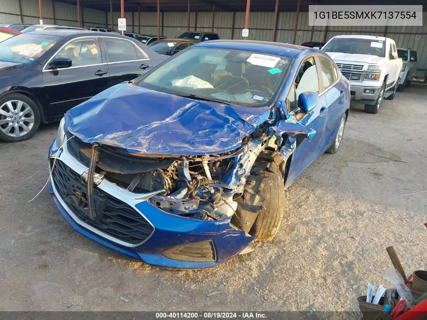 1G1BE5SMXK7137554 2019 Chevrolet Cruze Lt