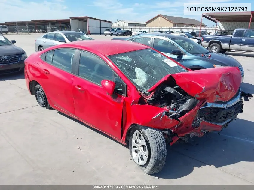 2019 Chevrolet Cruze Ls VIN: 1G1BC5SM9K7126793 Lot: 40117989