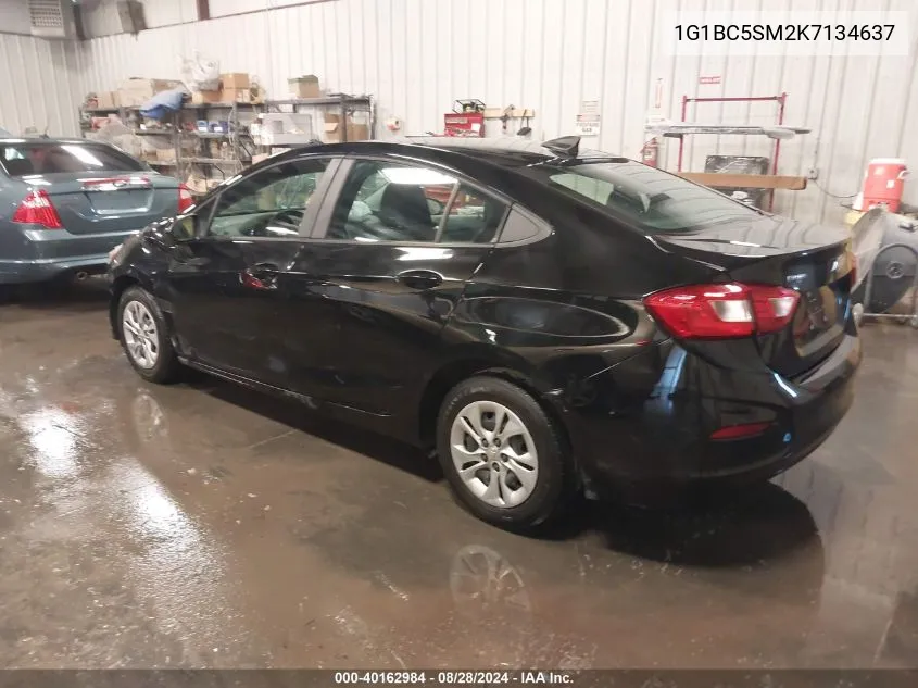 2019 Chevrolet Cruze Ls VIN: 1G1BC5SM2K7134637 Lot: 40162984