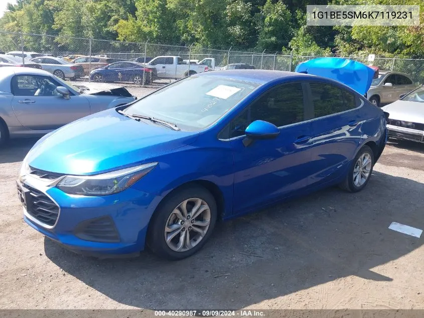 2019 Chevrolet Cruze Lt VIN: 1G1BE5SM6K7119231 Lot: 40290987