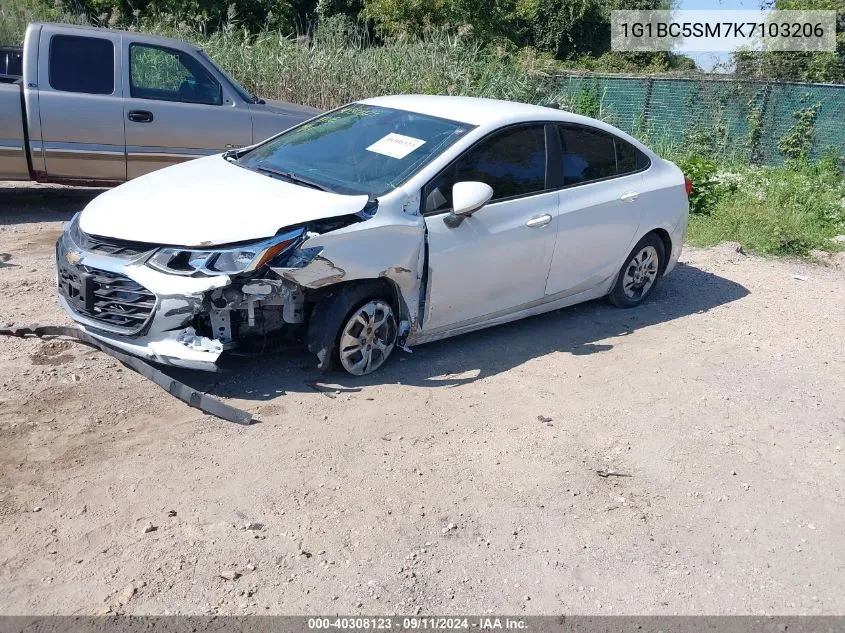 2019 Chevrolet Cruze Ls VIN: 1G1BC5SM7K7103206 Lot: 40308123