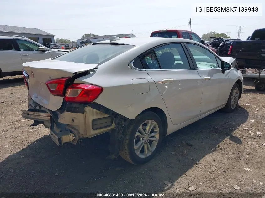 2019 Chevrolet Cruze Lt VIN: 1G1BE5SM8K7139948 Lot: 40331490