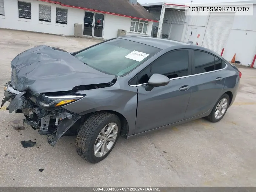 2019 Chevrolet Cruze Lt VIN: 1G1BE5SM9K7115707 Lot: 40334366