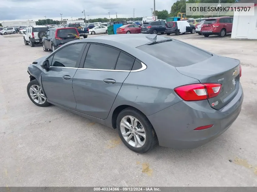 2019 Chevrolet Cruze Lt VIN: 1G1BE5SM9K7115707 Lot: 40334366