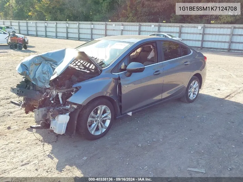 2019 Chevrolet Cruze Lt VIN: 1G1BE5SM1K7124708 Lot: 40338136