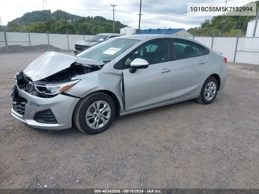 2019 Chevrolet Cruze Ls VIN: 1G1BC5SM5K7132994 Lot: 40342935