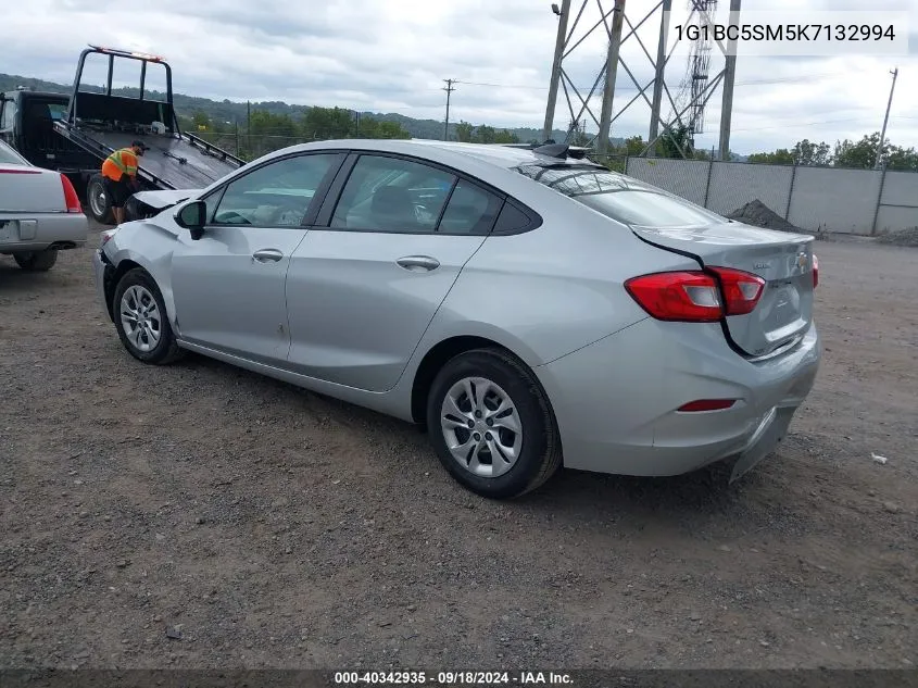 2019 Chevrolet Cruze Ls VIN: 1G1BC5SM5K7132994 Lot: 40342935